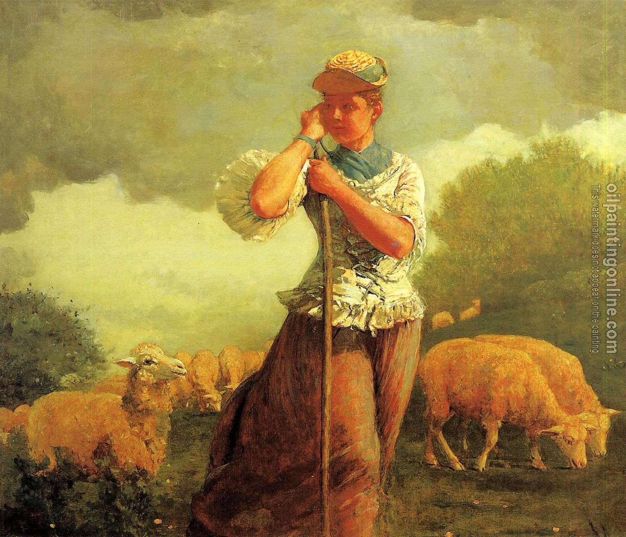 Homer, Winslow - The Shepherdess of Houghton Farm